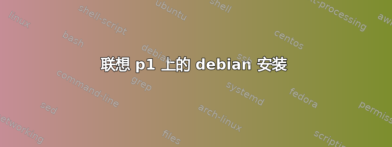 联想 p1 上的 debian 安装