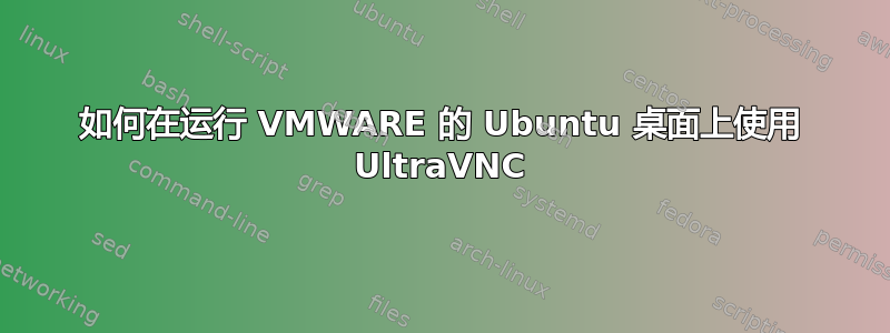 如何在运行 VMWARE 的 Ubuntu 桌面上使用 UltraVNC