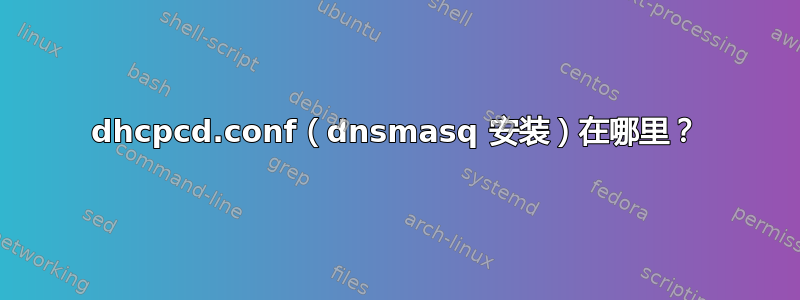 dhcpcd.conf（dnsmasq 安装）在哪里？