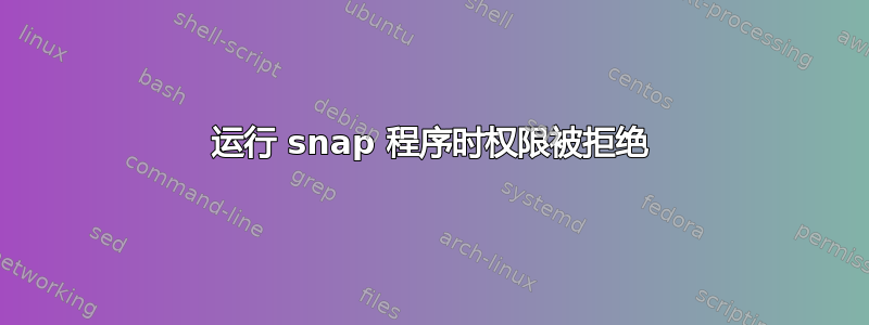 运行 snap 程序时权限被拒绝