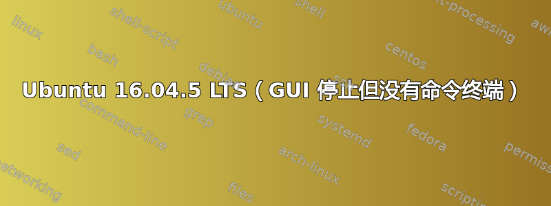 Ubuntu 16.04.5 LTS（GUI 停止但没有命令终端）