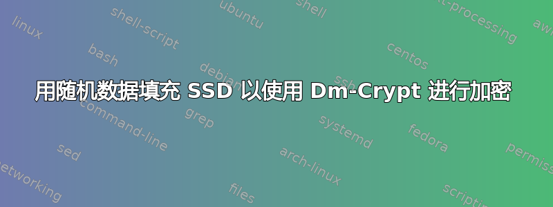 用随机数据填充 SSD 以使用 Dm-Crypt 进行加密