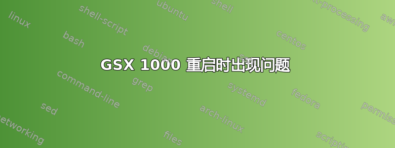 GSX 1000 重启时出现问题