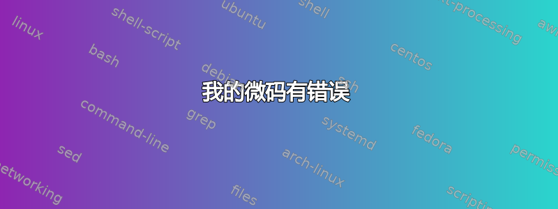 我的微码有错误