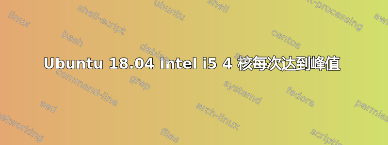 Ubuntu 18.04 Intel i5 4 核每次达到峰值