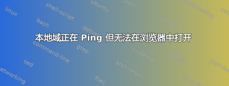 本地域正在 Ping 但无法在浏览器中打开