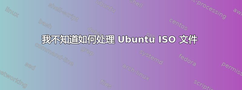 我不知道如何处理 Ubuntu ISO 文件