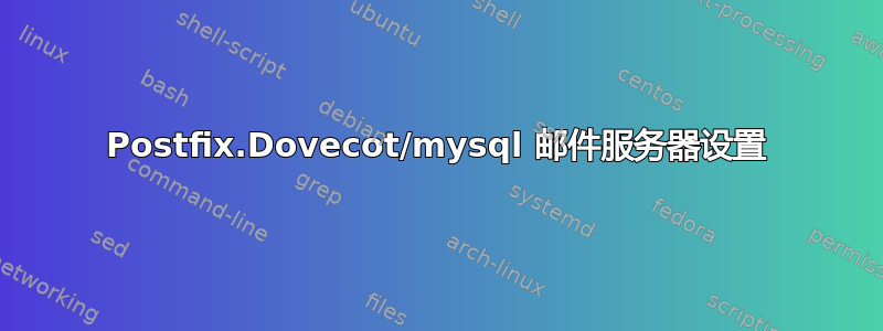 Postfix.Dovecot/mysql 邮件服务器设置