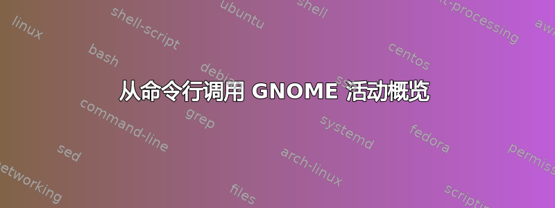 从命令行调用 GNOME 活动概览