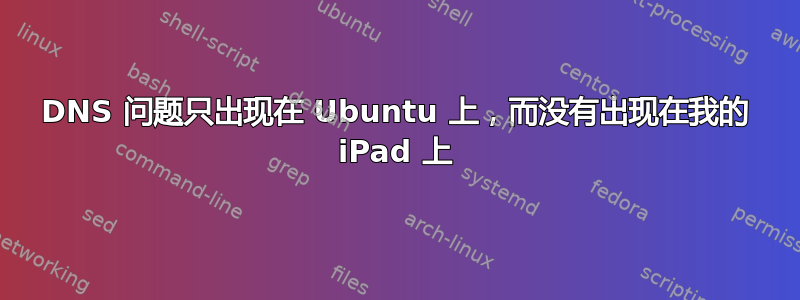 DNS 问题只出现在 Ubuntu 上，而没有出现在我的 iPad 上