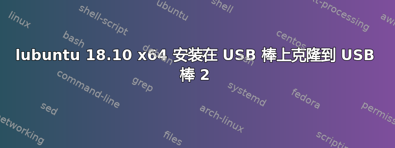 lubuntu 18.10 x64 安装在 USB 棒上克隆到 USB 棒 2