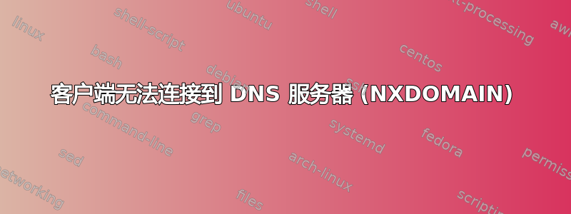 客户端无法连接到 DNS 服务器 (NXDOMAIN)