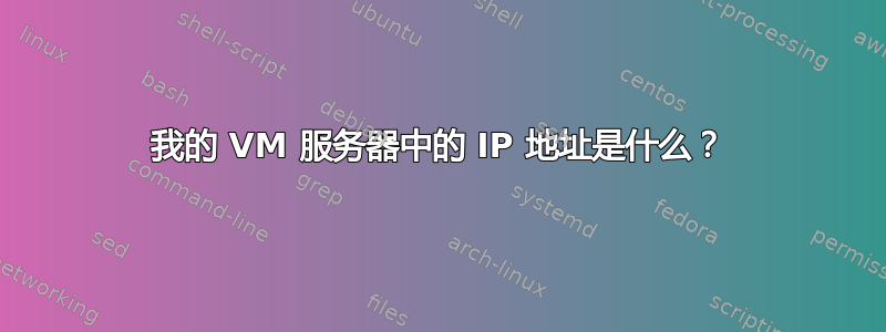 我的 VM 服务器中的 IP 地址是什么？