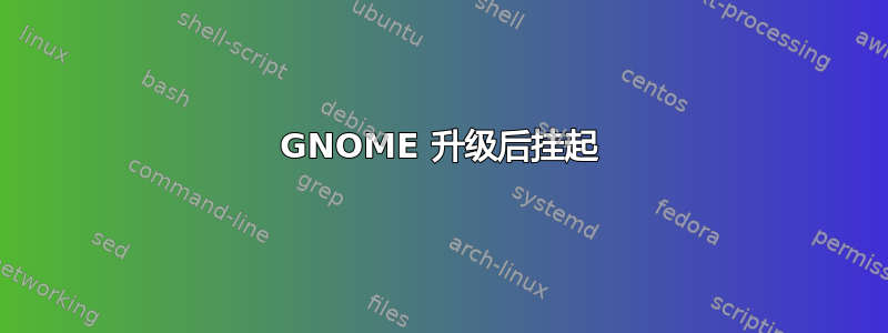 GNOME 升级后挂起