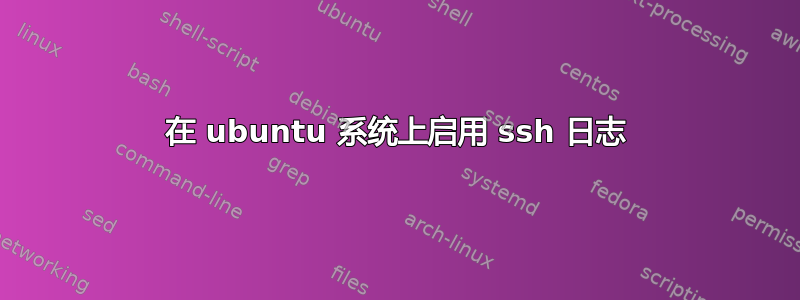 在 ubuntu 系统上启用 ssh 日志