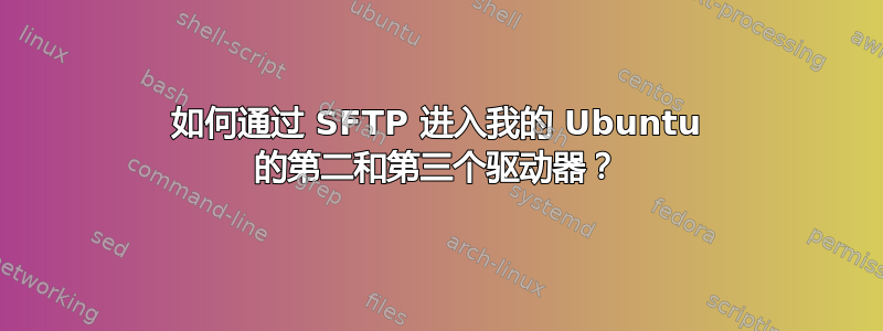 如何通过 SFTP 进入我的 Ubuntu 的第二和第三个驱动器？