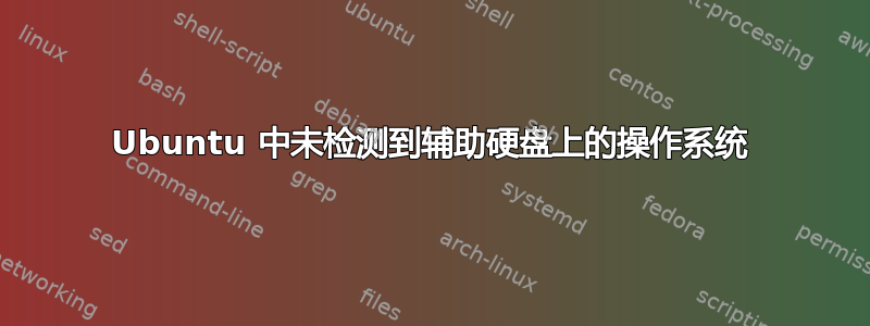 Ubuntu 中未检测到辅助硬盘上的操作系统