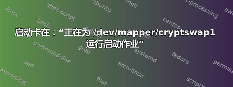 启动卡在：“正在为 /dev/mapper/cryptswap1 运行启动作业”