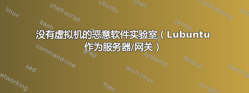 没有虚拟机的恶意软件实验室（Lubuntu 作为服务器/网关）