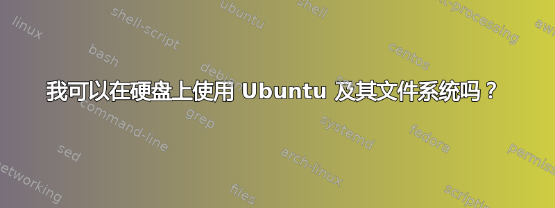 我可以在硬盘上使用 Ubuntu 及其文件系统吗？