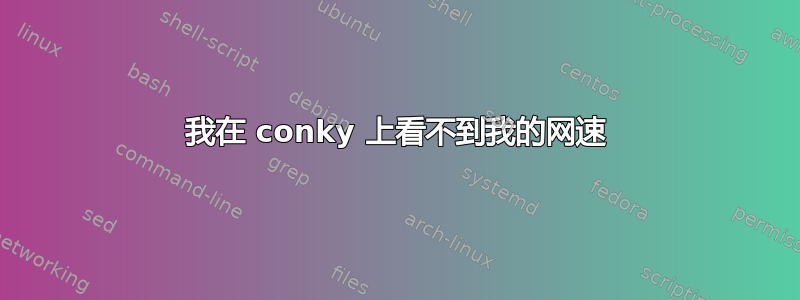 我在 conky 上看不到我的网速