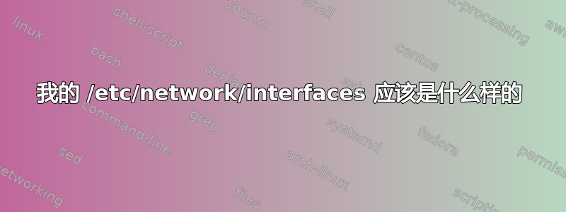 我的 /etc/network/interfaces 应该是什么样的