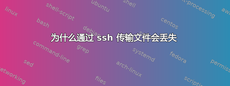 为什么通过 ssh 传输文件会丢失