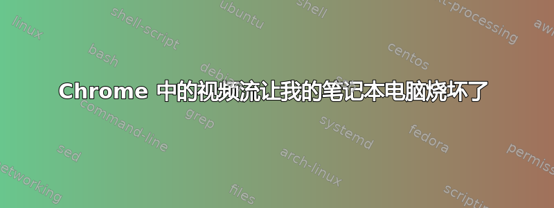 Chrome 中的视频流让我的笔记本电脑烧坏了