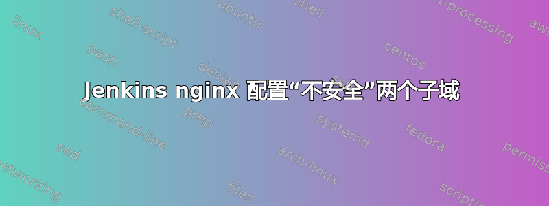 Jenkins nginx 配置“不安全”两个子域