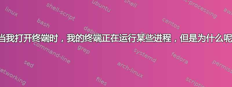 每当我打开终端时，我的终端正在运行某些进程，但是为什么呢？