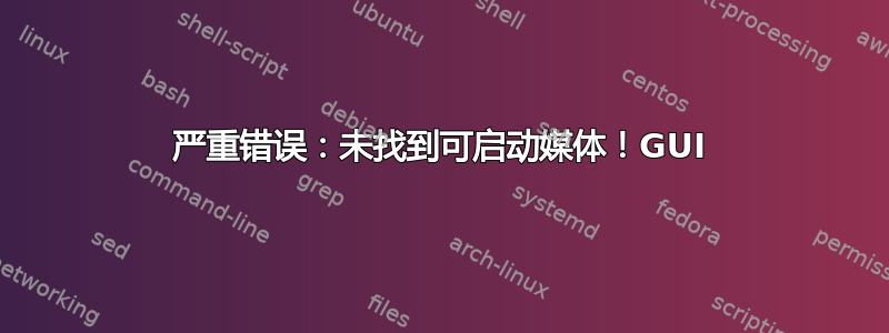 严重错误：未找到可启动媒体！GUI