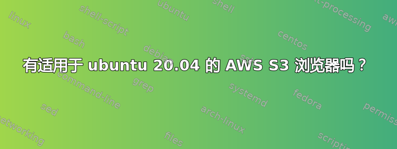 有适用于 ubuntu 20.04 的 AWS S3 浏览器吗？