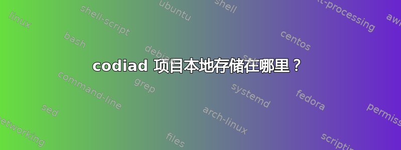 codiad 项目本地存储在哪里？