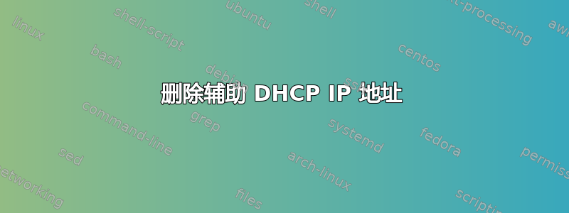 删除辅助 DHCP IP 地址