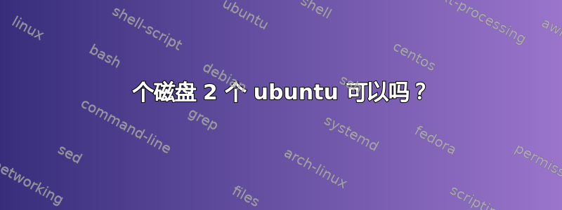 2 个磁盘 2 个 ubuntu 可以吗？