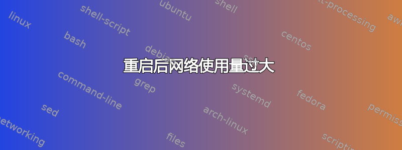 重启后网络使用量过大