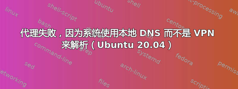 代理失败，因为系统使用本地 DNS 而不是 VPN 来解析（Ubuntu 20.04）