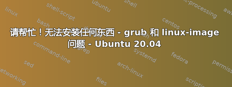 请帮忙！无法安装任何东西 - grub 和 linux-image 问题 - Ubuntu 20.04