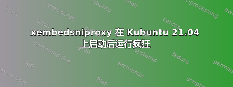 xembedsniproxy 在 Kubuntu 21.04 上启动后运行疯狂