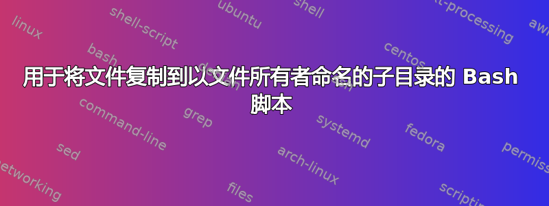 用于将文件复制到以文件所有者命名的子目录的 Bash 脚本