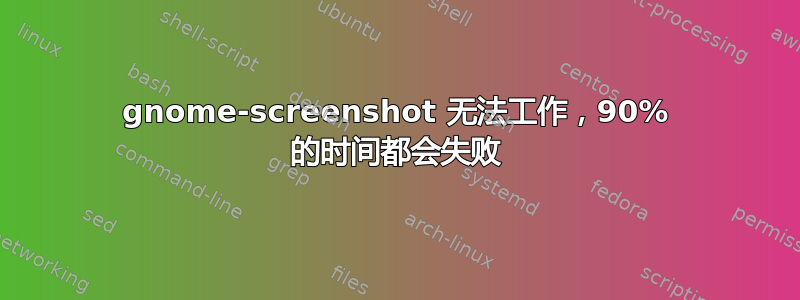 gnome-screenshot 无法工作，90% 的时间都会失败