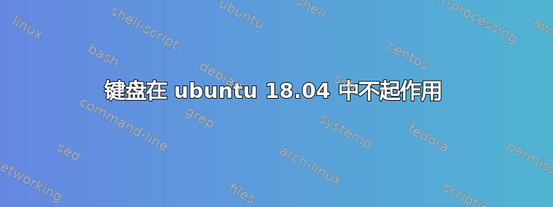 键盘在 ubuntu 18.04 中不起作用