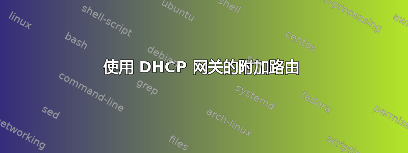 使用 DHCP 网关的附加路由