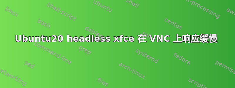 Ubuntu20 headless xfce 在 VNC 上响应缓慢