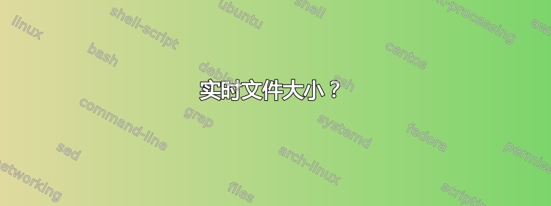 实时文件大小？