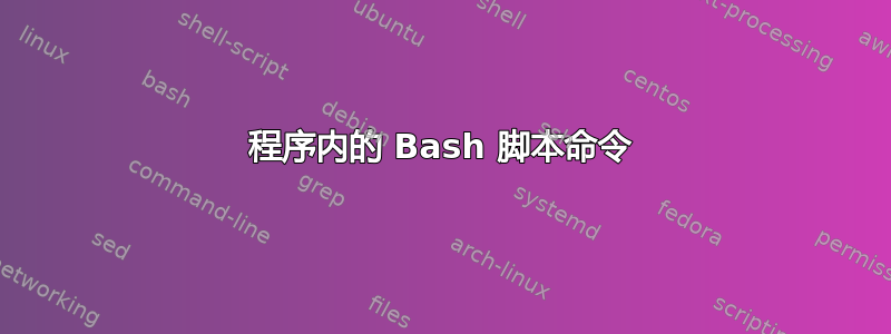 程序内的 Bash 脚本命令