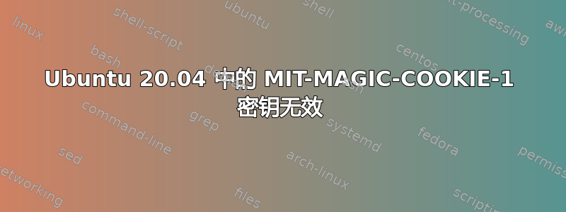 Ubuntu 20.04 中的 MIT-MAGIC-COOKIE-1 密钥无效