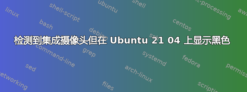 检测到集成摄像头但在 Ubuntu 21 04 上显示黑色