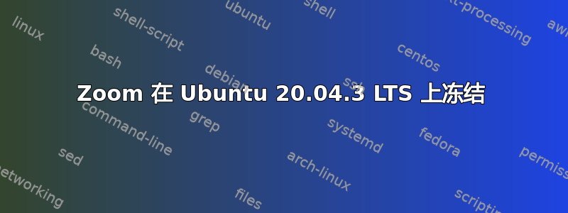 Zoom 在 Ubuntu 20.04.3 LTS 上冻结