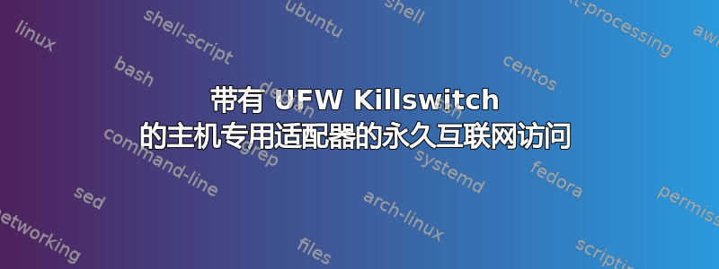 带有 UFW Killswitch 的主机专用适配器的永久互联网访问